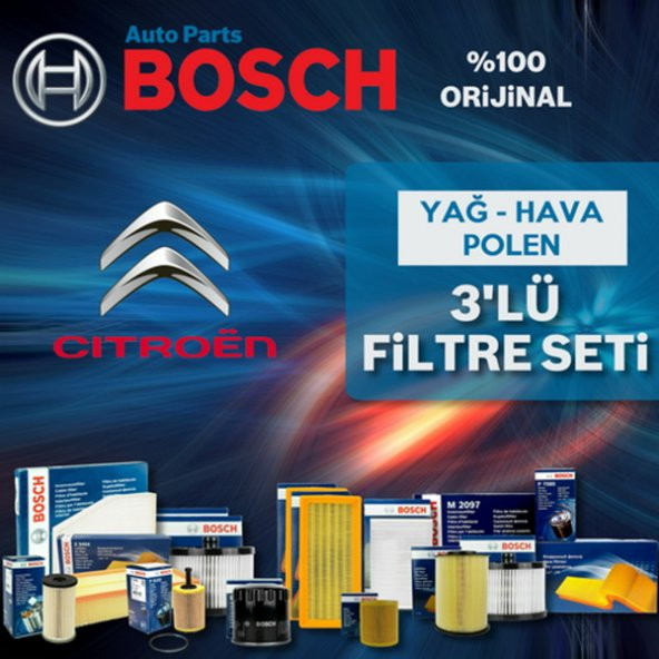 Citroen C3 Picasso 1.6 Hdi Bosch Filtre Bakım Seti 2009-2013 ürün görseli 1