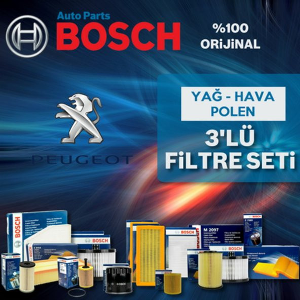 Peugeot 307 2.0 Bosch Filtre Bakım Seti 2000-2009 ürün görseli 1