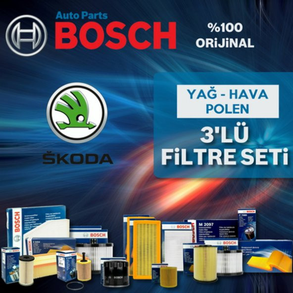Skoda Roomster 1.4 Tdi Bosch Filtre Bakım Seti 2006-2010 ürün görseli 1