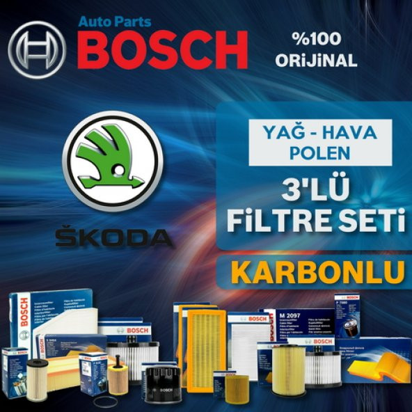 Skoda Fabia 1.2 Benzinli Bosch Filtre Bakım Seti 2007-2014 ürün görseli 1