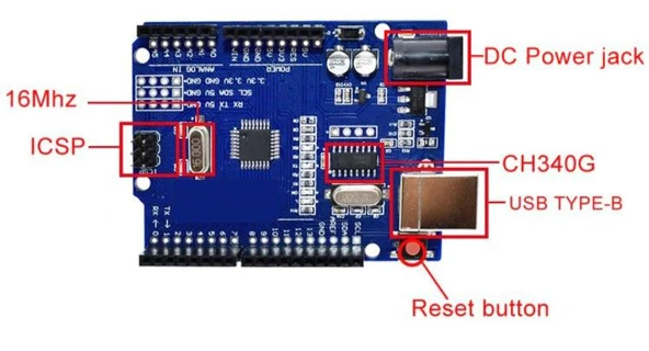 Arduino Uno Smd+Usb Kablo - Resim 2