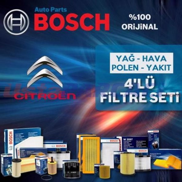 Citroen C-Elysee 1.6 Hdi Bosch Filtre Bakım Seti 2013-2020 EURO5 ürün görseli 1