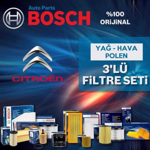 Citroen C-elysee 1.6 Hdi Bosch Filtre Bakım Seti 2013 - 2020 ürün görseli 1