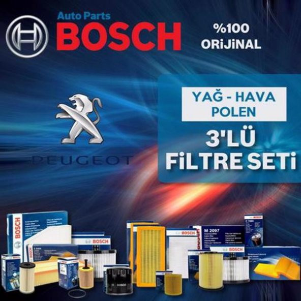 Peugeot 206 1.4 Hdi Bosch Filtre Bakım Seti 2002-2009 ürün görseli 1