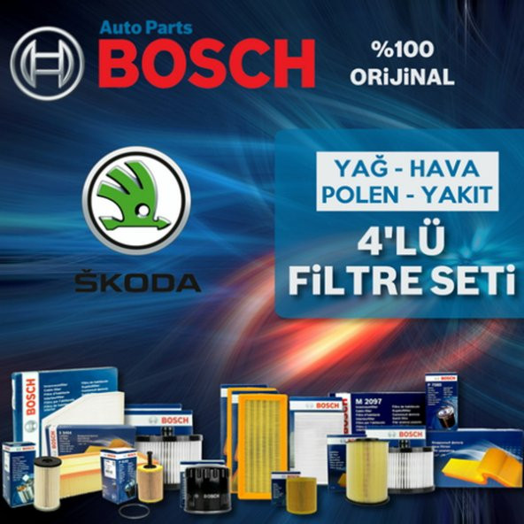 Skoda Roomster 1.4 Tdi Bosch Filtre Bakım Seti 2006-2010 ürün görseli 1