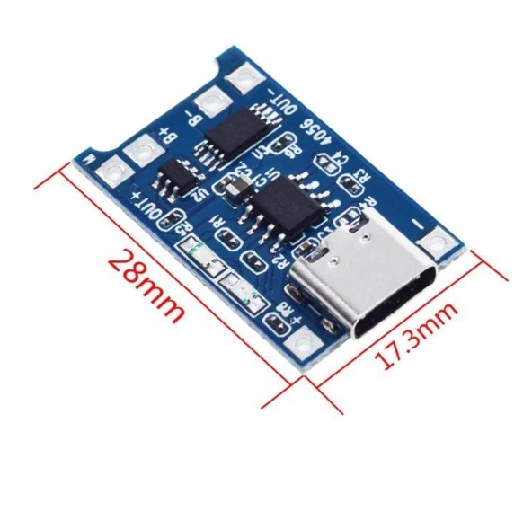 TP4056 1A Lipo – Li-on Pil Şarj Devresi Type C (Sarj Korumalı) - Resim 5