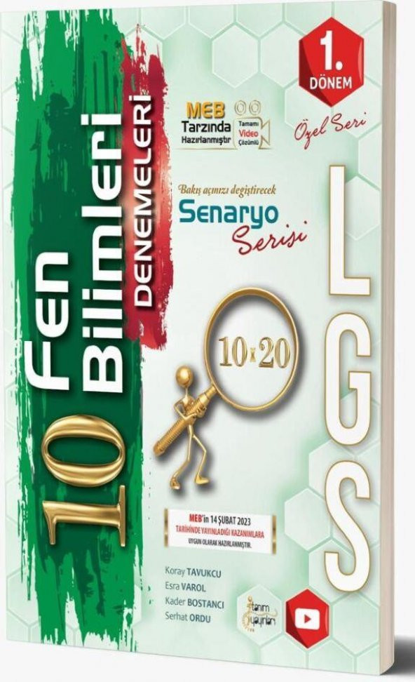 8. Sınıf LGS Fen Bilimleri 10 Deneme Özel Baskı Tanım Yayınları ürün görseli 1