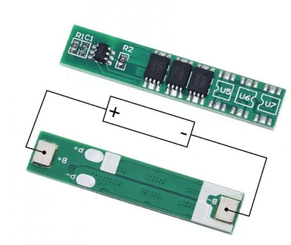 1S 5A BMS 3.7V-4.2V 18650 Lityum LiPo Pil Şarj Koruma Modülü ürün görseli 1