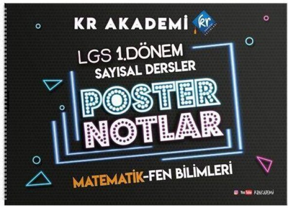 8. Sınıf LGS 1. Dönem Sayısal Bölüm Poster Notlar KR Akademi ürün görseli 1
