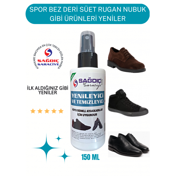Sağdıç Saraciye Sağdıç Spor Ve Süet Ayakkabı Yenileyici Ve Temizleyici 150ml Sprey sgdcy01 ürün görseli 1