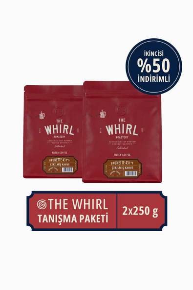 The Whirl Filtre Brunette 431°F Çekilmiş Kahve Tanışma Paketi 250 gr x 2 Adet ürün görseli 1