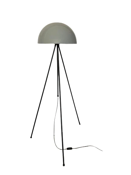 Rsylight Retro Metal Dekoratif Siyah Gri 3 Ayaklı Köşe Lambası Lambader ürün görseli 1