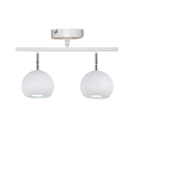 Rsylight Metal Modern Spor 2 Lİ Beyaz Mafsallı Led Spot Avize Beyaz Ampullü ürün görseli 1