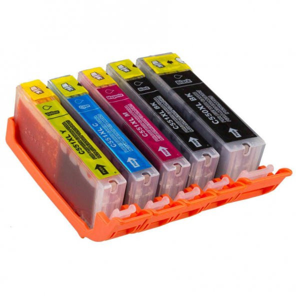 Renksan PGI-550-551 Pixma iP7250 Muadil Kartuş Seti 5 Renk ürün görseli 1