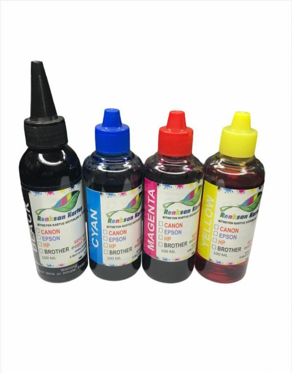 Epson Tanklı Yazıcılar İçin Mürekkep 4 Renk 4x100 ml ürün görseli 1