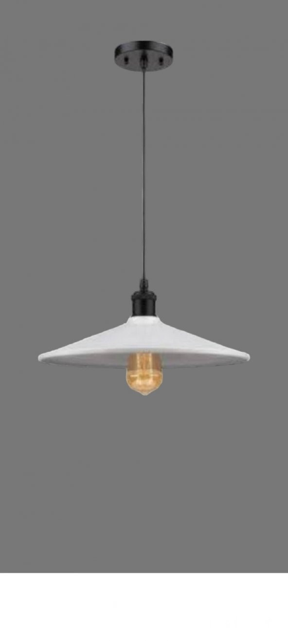 MYLİGHTS  SARKIT AVİZE BEYAZ AVİZE MODERN SPOR SAKIT  40 CM ürün görseli 1