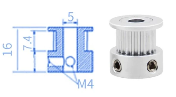 5mm Gt2 Kasnak (20 Diş) - Resim 6