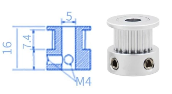 5mm Gt2 Kasnak (20 Diş) - Resim 12