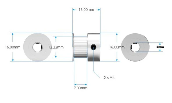 5mm Gt2 Kasnak (20 Diş) - Resim 5