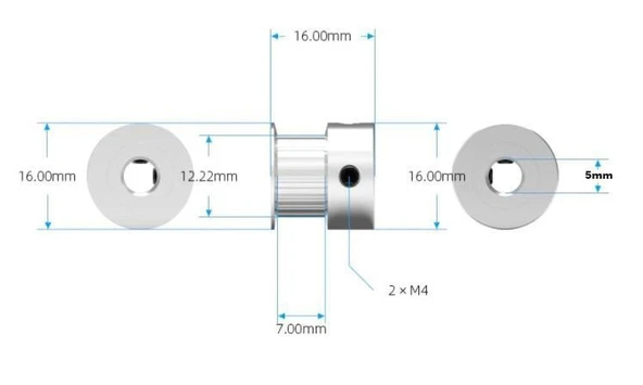 5mm Gt2 Kasnak (20 Diş) - Resim 11