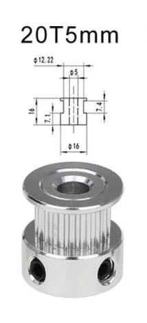 5mm Gt2 Kasnak (20 Diş) - Resim 4