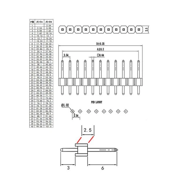 1x4 Erkek Pin Header - 2.54mm - Resim 4