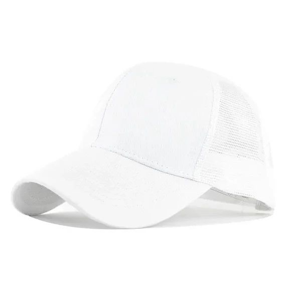 Fileli Kadın Erkek Siyah Baseball Cap Şapka  Beyaz ürün görseli 1