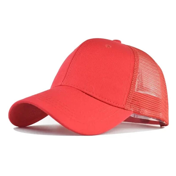 Fileli Kadın Erkek Siyah Baseball Cap Şapka  Kırmızı ürün görseli 1
