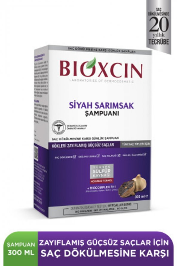 BIOXCIN SIYAH SARIMSAK ŞAMPUANI 300 ML - Resim 2