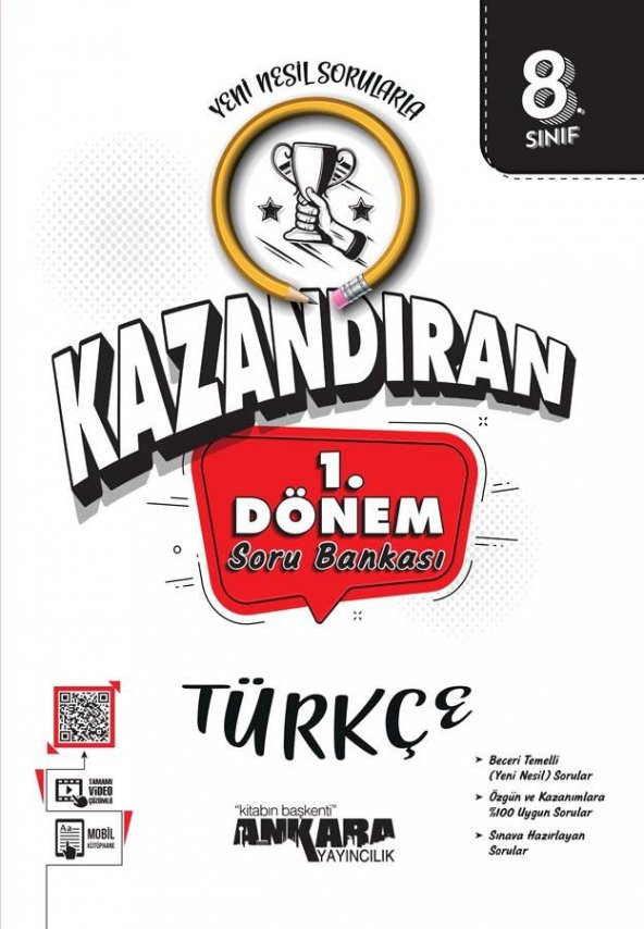 8.Sınıf 1.Dönem Kazandıran Türkçe Soru Bankası Ankara Yayıncılık ürün görseli 1