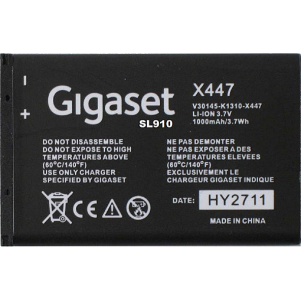Gigaset Sl910 Batarya V30145-K1310-X447 ürün görseli 1