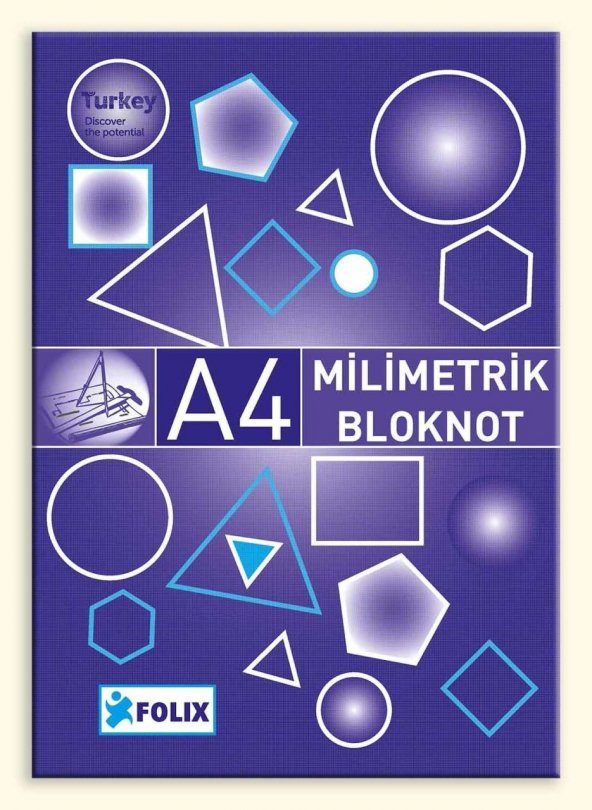 MİLİMETRİK Bloknot A4 MAVİ 30 Yaprak ürün görseli 1