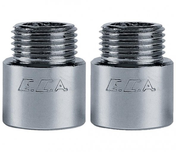 2 Adet ECA 1/2 2cm Uzatma Krom (Musluk Uzatma) 102134015 Pirinç  E.C.A ürün görseli 1