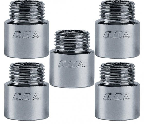 5 Adet ECA 1/2 2cm Uzatma Krom (Musluk Uzatma) 102134015 Pirinç  E.C.A ürün görseli 1