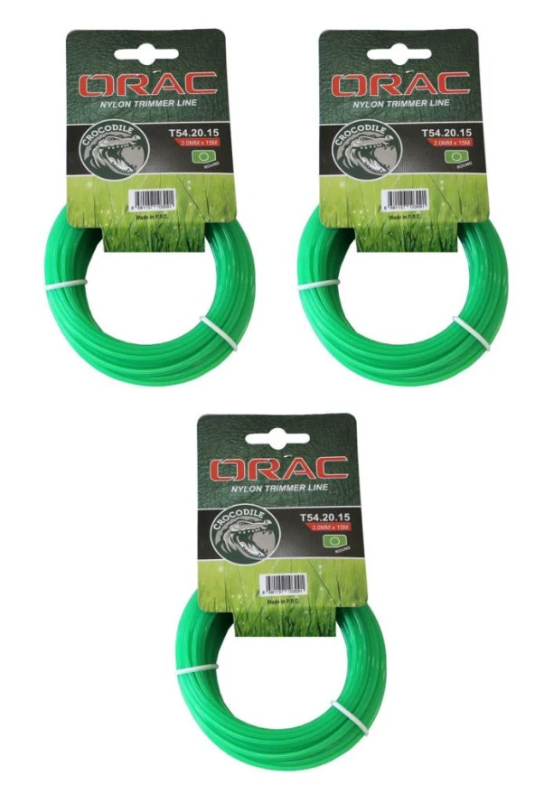 Orac Misina Yuvarlak 2.0mm 15 m Crocodile Yeşil 3 Adet ürün görseli 1