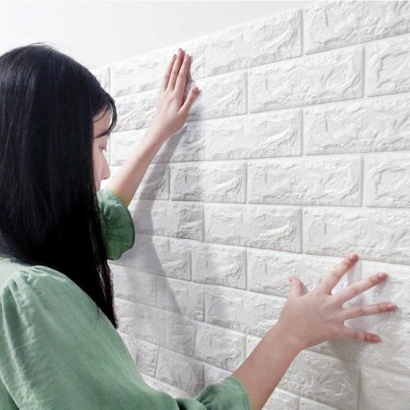 Renkli Duvarlar 70x23cm(0,17m2) Tuğla Desen Kendinden Yapışkanlı 3D Duvar Kağıdı Kaplama Paneli ürün görseli 1