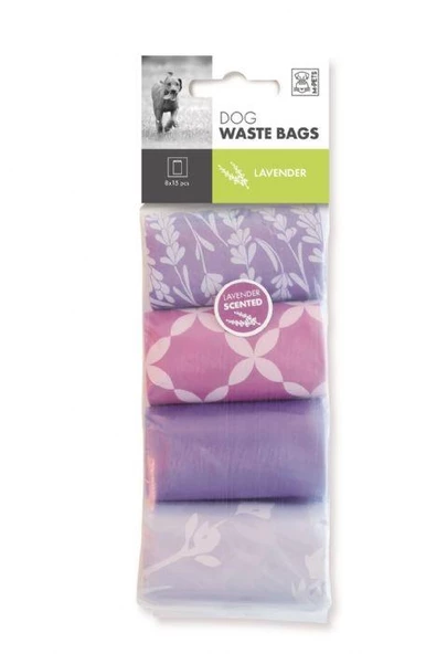 M-PETS DIŞKI TOPLAMA POŞETİ LAVANTA KOKULU 8X15PCS ürün görseli 1
