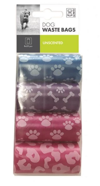 M-PETS DIŞKI TOPLAMA POŞETİ MİX COLOR 8X20PCS ürün görseli 1