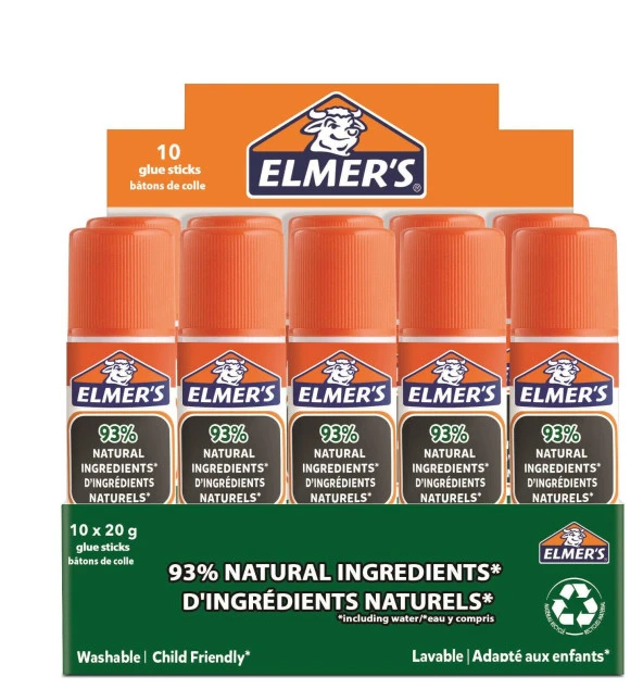 Elmers Stick Yapıştırıcı Öğrenci Tipi 40 Gram Stick Yapıştırıcı (10 Lu Paket) ürün görseli 1