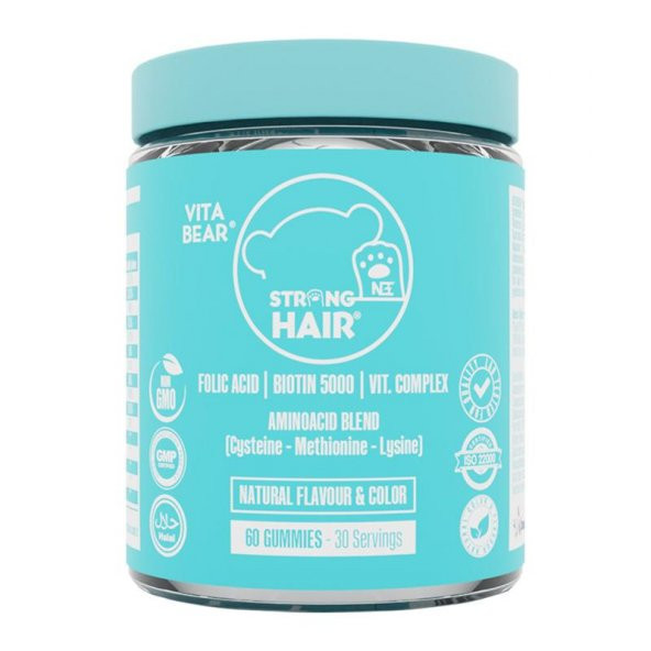 Vita Bear Strong Hair Gummy Vitamin 60 Adet ürün görseli 1