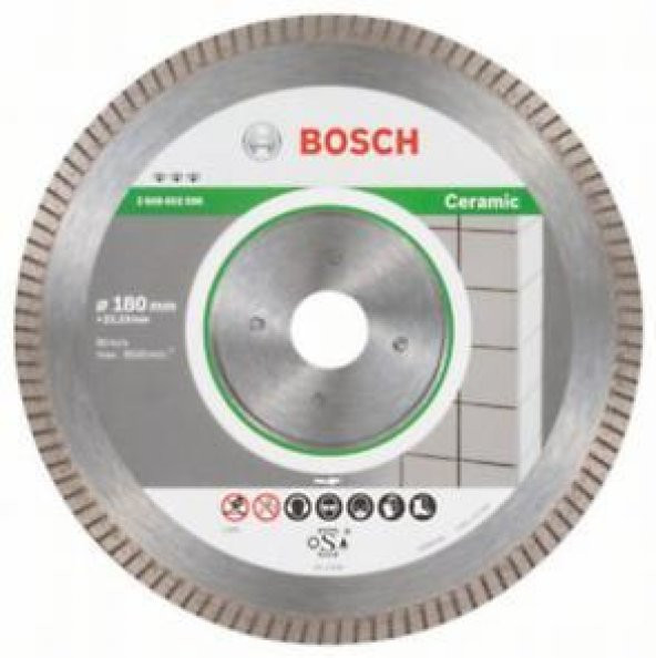 BOSCH Elmas Kesme Disk BFCeramicEx 180*22,23mm 2.608.603.596 ürün görseli 1