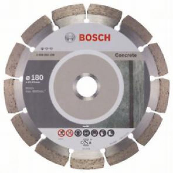 BOSCH Elmas Kesme Disk SFConcr 180*22,23mm  2.608.602.199 ürün görseli 1