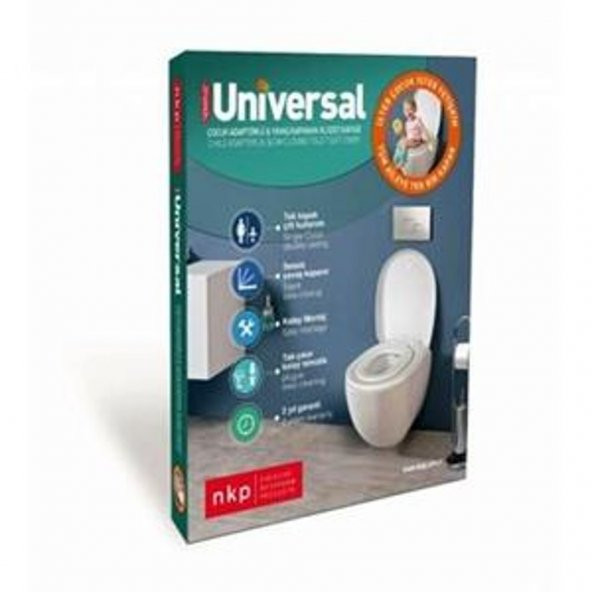 NKP Universal Çocuk Adaptörlü Amörtisörlü Klozet Kapağı ürün görseli 1