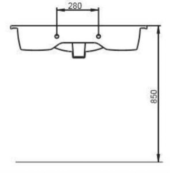 Seramiksan Luna Flat Lavabo 80Cm - Resim 5