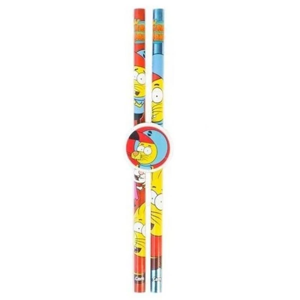Dolphin Kral Şakir Kurşun Kalem Seti 2 Kalem + Silgi (24 Lü Paket) ürün görseli 1