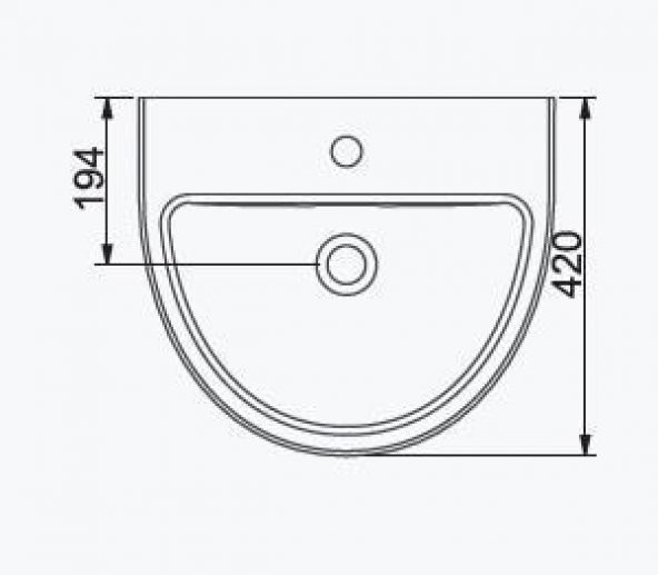 Seramiksan Natura Lavabo 50CM - Resim 3