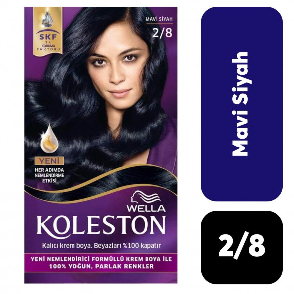 KOLESTON MAVİ SİYAH SAÇ BOYASI 2/8 ürün görseli 1