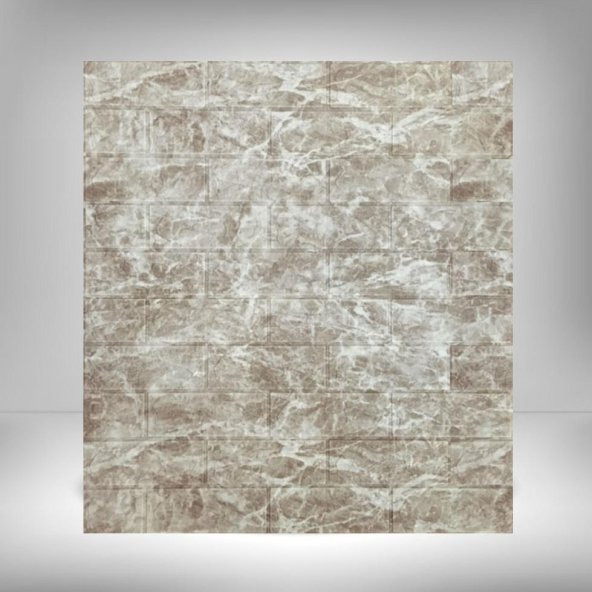 Renkli Duvarlar 70x77cm(0,53m2)Bej Tuğla Desen Kendinden Yapışkanlı Duvar Kağıdı Paneli Nw125 ürün görseli 1