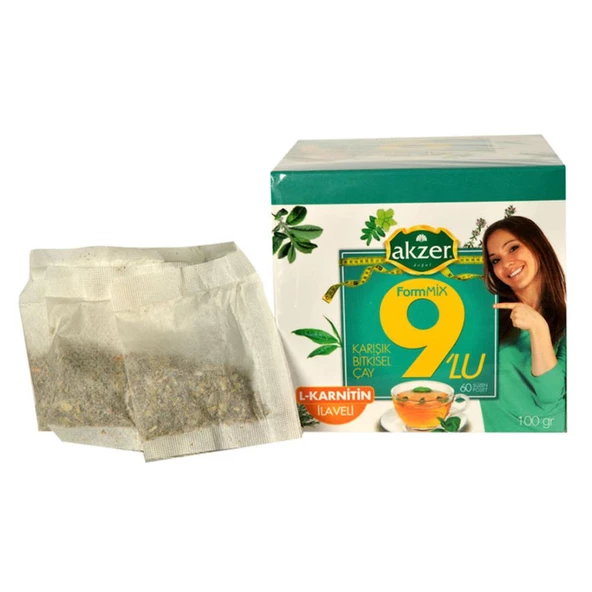 Akzer Formmix 9'lu Karışık Bitki Süzen Poşet Çay 60 x 1.7 Gr ürün görseli 1