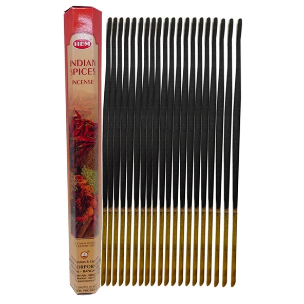 Hem Hint Baharatları Kokulu 20 Çubuk Tütsü - İndian Spices ürün görseli 1